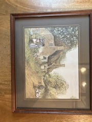 Set of 3 Collectible Vintage EnglishCountryside Cottage Prints, Framed 10x12in