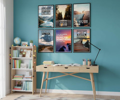 Motivational Posters Prints Set of 6 Canvas Wall Art Artwork Wall Decor Posit…