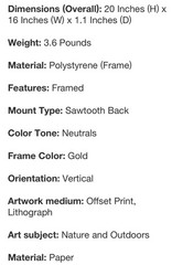 16″ x 20″ SPRING PARK WALL ART Gold Frame Hearth Hand MAGNOLIA Target Watercolor