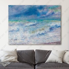 Seascape (1897) by Pierre-Auguste Renoir Coastal Ocean Canvas Print Wall Art