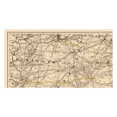 Railroad Map – Washington and Ohio Railroad – Colton 1870 – Vintage Wall Art