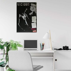 662576 Sid Vicious Sex Pistols Silver Jubilee Cutout Photo Wall Print Poster