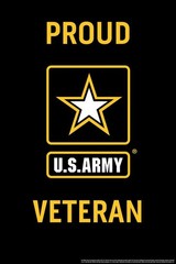 US Army Proud Veteran Logo USA Army Family Art Print Poster 16×24
