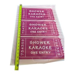 Shower Karaoke Cloth Poster Tapestry 24×16.5 in Novelty Ticket Wall Art