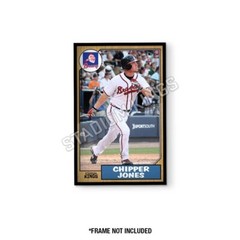Chipper Jones Atlanta Braves Baseball Card Poster – 11×17 in.