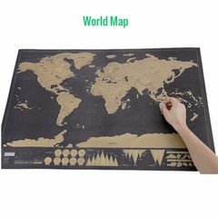-10% World Map Scratch off Colorful Wall Decor Small or Big To Commemorate Trips
