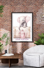 Elephant Louis Vuitton Wall Art 11×17 Print Wall Decor Louis Vuitton Art