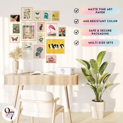 97 Decor LARGE11x14 Eclectic Wall Art Prints – Large Maximalist Wall Decor, C…
