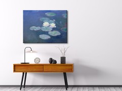 Large Water Lilies Canvas Prints Wall Art of Claude Monet Classical Flowers
