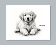 Personalized GOLDEN RETRIEVER Pet Print Photo PUPPY DOG Picture 8×10 11×14 (P6)