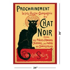 Le Chat Noir – Art Nouveau Advertising Poster (Montmartre, Paris) (24″ x 36″)