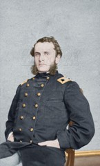 Gen Col Strong Vincent Little Round Top Gettysburg Civil War color photo- 49621