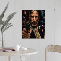 John Wick Canvas 16X20 Keanu Reeves Movie Art Canvas