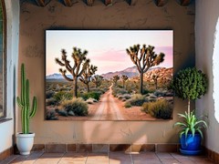 Joshua Tree Canvas Art, Desert Landscape Print, California Western Modern Decor