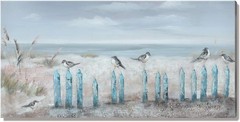 Hand-Painted 3D Seascape Canvas Art 48x24in