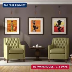 Tenare 9 Pcs African American Wall Art Black Women Canvas Wall Decor African Ame