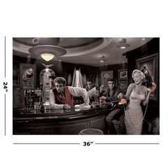 Java Dreams – Art Poster (James Dean, Marilyn Monroe, Elvis Presley) (36″ x 24″)