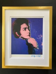 ANDY WARHOL AWESOME 1984 SIGNED VALENTINO PRINT MATTED 11X14 + LIST $595