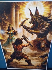 BARBARIAN POSTER FANTASY ART 12X18 MATE CARDSTOCK 130 lb NEW CONAN TARZAN 2A
