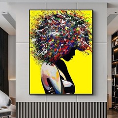 Abstract Wall Art Graffiti Woman Picture Canvas Painting Print Wall Decor Poster