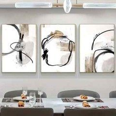 3pcs Abstract Art Smooth Colors Poster Dormitory Metal Print Ready to Hang Art