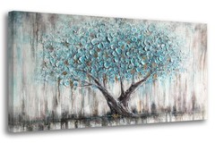 Arjun Tree Wall Art Canvas for Living Room Blue 48″L x 24″W, tree
