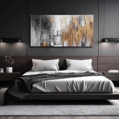 Stunning 24×48 Hand-Painted Abstract Canvas Decor for Luxury Living Spaces