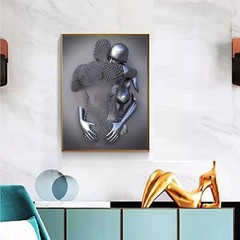 ZMURED 3D Wall Art Decor Artwork Figure Statue Modern Art Canvas Painting,Lar…