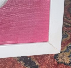 Sapna Shah Chinoiserie Twin White Pekingese Framed Pink Artwork