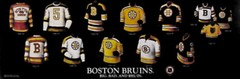 Framed Evolution History Boston Bruins Uniforms Print