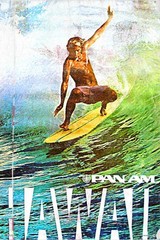 Hawaii Surfing Surf Ocean Wave Surfer Tropical Art Print Poster 24×36