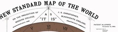 Flat Earth Map Alexander Gleason – 1892 Gleason’s New Standard Map of the World
