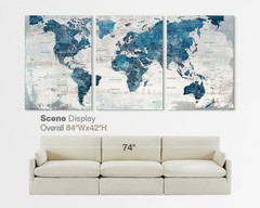 Wall Art Living Room Bedroom Wall Decor Blue Office Pictures Wall Decoration