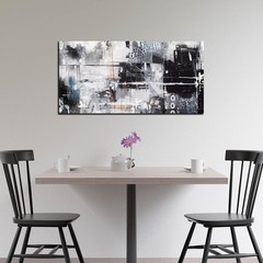 Abstract Art Wall Decor Office – Black And White Pictures Wall Art for Living…