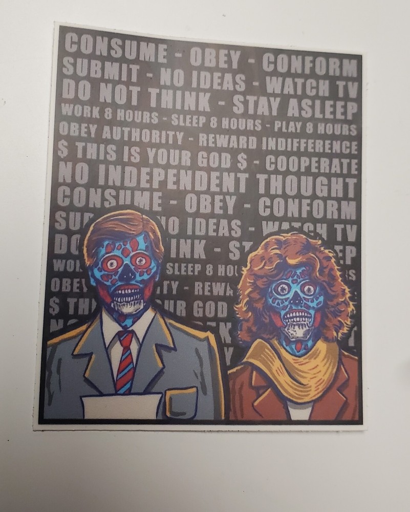 THEY LIVE Movie (1988) STICKERS 🎬 🎞 🎥 🎦 📽 🎟