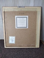 Vintage 1970s THE TRUNK Chuck Oberstein Framed COA Fine Print A.P.F. Wall Art