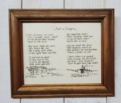 «Just a Farmer» saying Farmhouse Grandpa stained wood 8×10 framed wall picture
