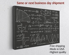 Math Formulas & Geometry Canvas Art School Poster Wall Hangings