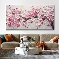 Cherry Blossom Branch Painting Poster Floral Abstract Tree Canvas Print Picture