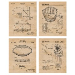 Mix & Match Set Patent Prints, Select 4 (8×10) Art Decor Home Work Office School