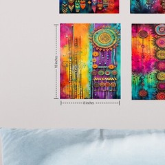 Set of 4 8×10 Gypsy Tapestry Wall Art Canvas Prints