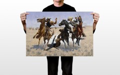 Aiding a Comrade Vintage Fine Art Wall Indoor Room Poster – POSTER 20×30