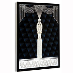Pearls and diamonds Erte Contemporary Poster or Canvas Wall Art Home Decor Print