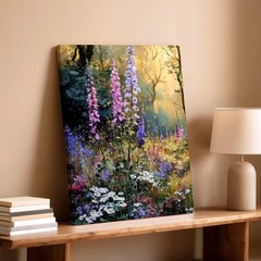 Nature Canvas Wildflower Meadow Forest Landscape Floral Gallery Office Print