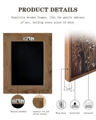 Vintage Framed Canvas Wall Art Decor Classical Nature Theme Broad Grassland A…