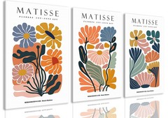 BingruiArt Matisse Wall Art Canvas Colorful Boho Flower Poster Abstract Pictu…