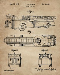 6 Firefighter Patent Art Prints 8″x10″ Gift Idea for Firemen First Responder