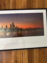 Framed Panoramic Chicago Skyline Print Horizontal 40 x 14 James Blakeway