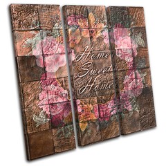 Home Natural Floral Vintage CANVAS WALL ART Picture Print VA