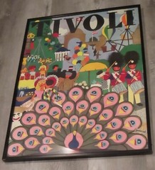 VTG TIVOLI GUNVOR ASK 1960’S POSTER FRAMED IN GLASS 24.4 in x 32.5 in DENMARK